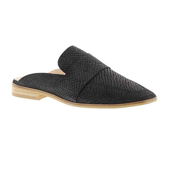 Free People Womens At Ease Loafer Leather Slip On Mules Suede Flats Snake - Picture 2 of 8